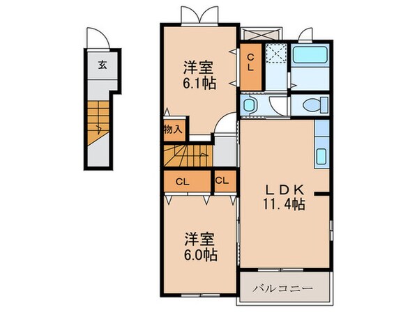 パストラーレの物件間取画像